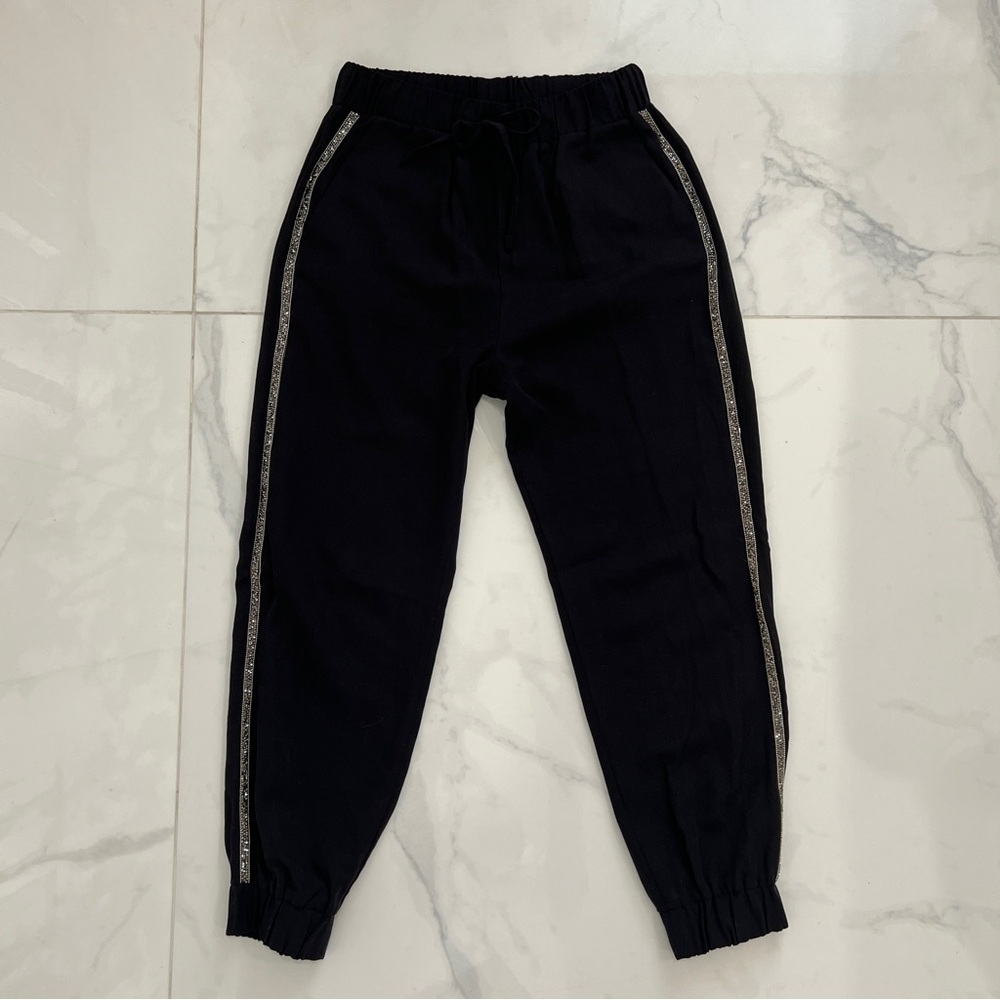 ZARA Black Casual Joggers w Sparkles